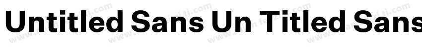 Untitled Sans Un Titled Sans字体转换